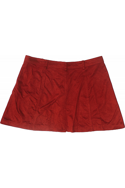 ZARA Dámská červená semišová mini sukně s knoflíky áčková Velikost L | ZARA | obrázek 3