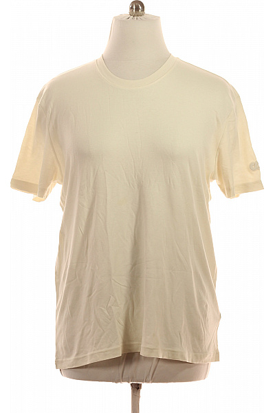 ALPHATAURI Pánské Basic Tričko Krátký Rukáv Jednobarevné Krémové Vel. Xxl