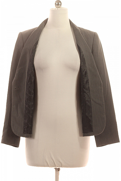Next Dámský polyesterový šedý blejzr vypasovaný jednořadé s jedním knoflíkem business Vel. 42 | Next | obrázek 4
