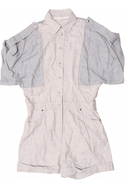 IRO Dámský Krátký Overal Světle Modrý Melír Westernový Styl Vel. 34