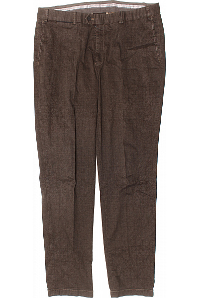 Hiltl Hnědé Pánské Chino Kalhoty Rovné Ležérní S Kapsami S Pružným Pasem Vel. 54
