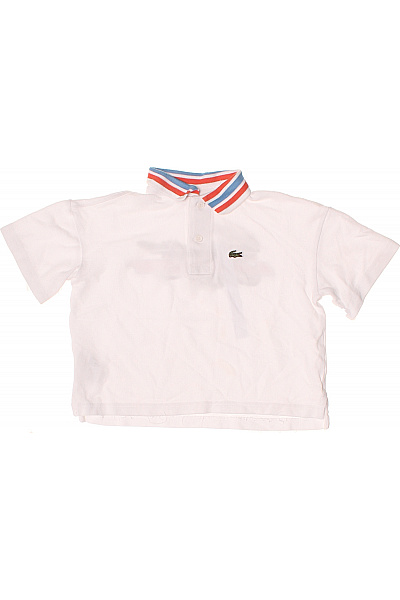 LACOSTE Dětské chlapecké polo tričko bílé pruhovaný límec Velikost 104 | LACOSTE | obrázek 2