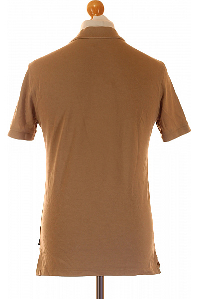 Hugo Boss Pánské bavlněné hnědé polo tričko s krátkým rukávem a výšivkou Velikost EU S | Hugo Boss | obrázek 3