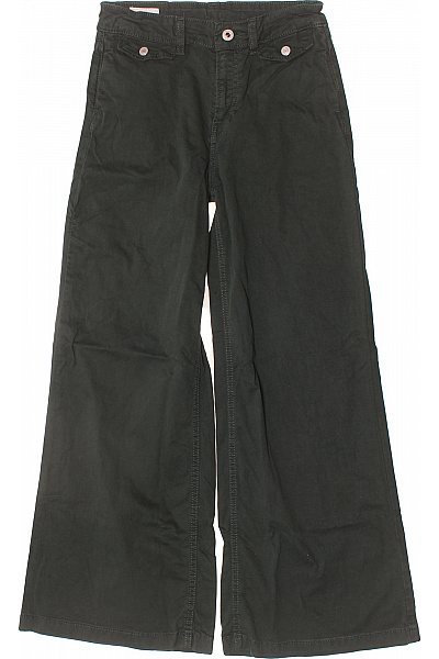 Pepe Jeans Dámské černé Volné široké Kalhoty Kapsy Velikost XS