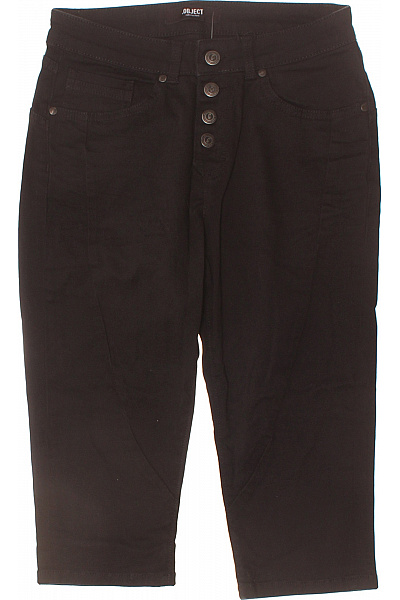 OBJECT Dámské bavlněné černé kraťasy riflové s vysokým pasem pod kolena Vel. 26 | OBJECT | obrázek 2