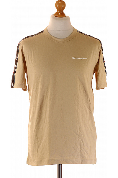 champion Pánské béžové tričko s krátkým rukávem a nápisem streetwear Vel. S | champion | obrázek 2
