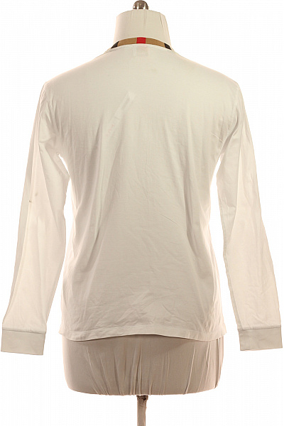 BURBERRY Pánské tričko bílé s dlouhým rukávem a nápisem Vel. s | BURBERRY | obrázek 2