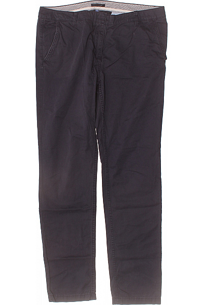 TOMMY HILFIGER Dámské bavlněné tmavě modré chino volnočasové rovné kalhoty s kapsami Vel. L | TOMMY HILFIGER | obrázek 2