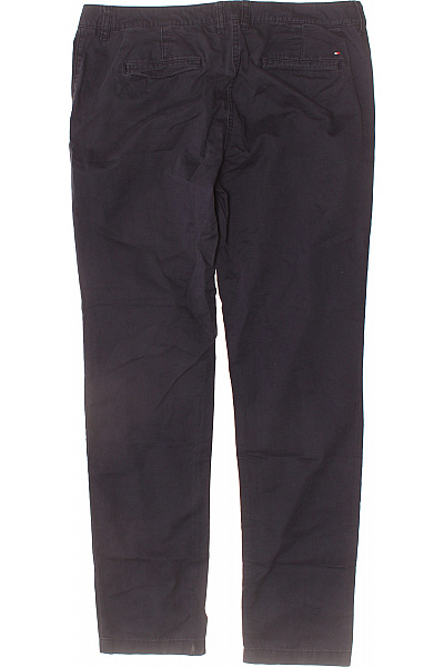 TOMMY HILFIGER Dámské bavlněné tmavě modré chino volnočasové rovné kalhoty s kapsami Vel. L | TOMMY HILFIGER | obrázek 3