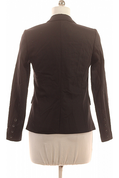 Mos Mosh Dámské bavlněné sako elegantní vypasované jednořadé s jedním knoflíkem černé Vel. 38 | Mos Mosh | obrázek 3