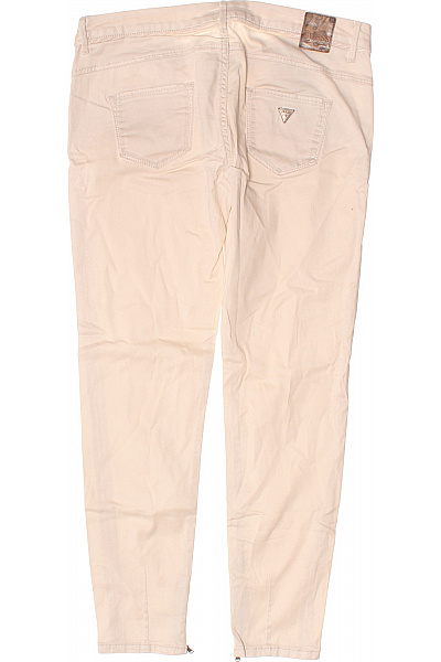 Guess Bavlněné béžové dámské kalhoty úzké zkrácené se zipy Vel. 29 | Guess | obrázek 2