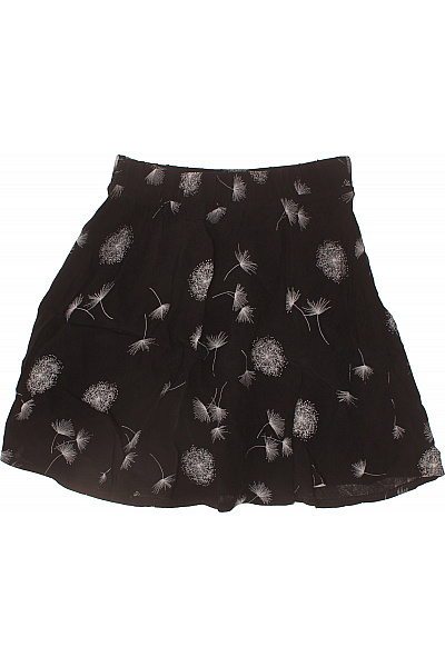 SELECTED Dámská viskózová černá sukně krátká vzorovaná s pružným pasem letní áčková Vel. 36 | SELECTED | obrázek 2