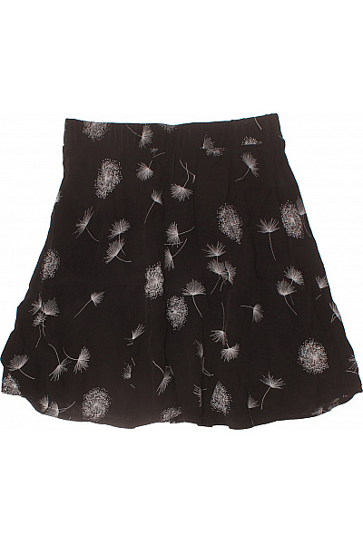 SELECTED Dámská viskózová černá sukně krátká vzorovaná s pružným pasem letní áčková Vel. 36 | SELECTED | obrázek 3