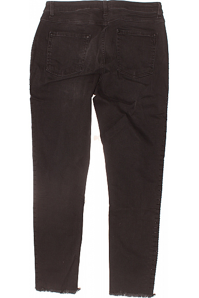 monari Černé džíny s kamínky a roztřepenými nohavicemi Vel. M | monari | obrázek 2