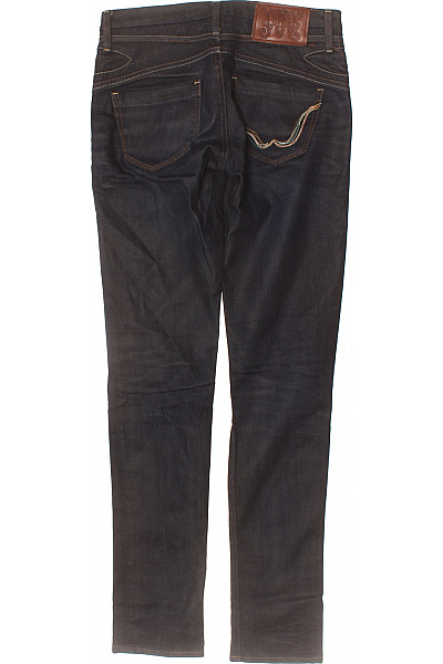 Dámské bavlněné tmavě modré džíny strečové skinny s vysokým pasem Vel. 27 | Unimoda | obrázek 2