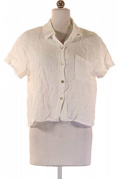 Sublevel Dámská košile bílá krátký rukáv ležérní letní Vel. s/m | Sublevel | obrázek 2