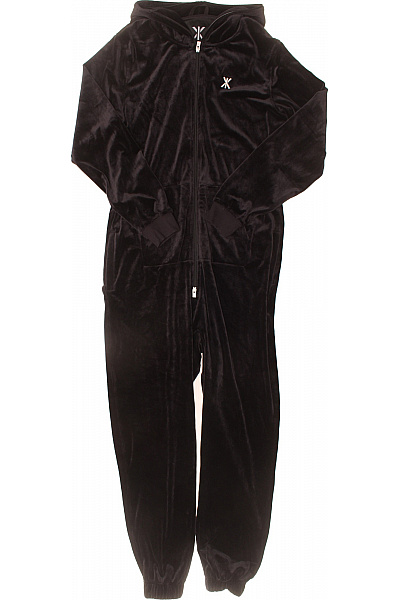 Onepiece Pánský Černý Sametový Overal S Kapucí A Zipem Velikost M | Onepiece | obrázek 2