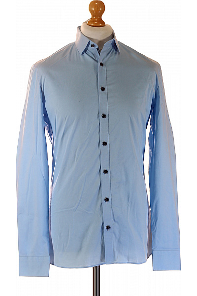 OLYMP Bavlněná pánská košile modrá elegantní slim fit dlouhý rukáv Velikost 40 | OLYMP | obrázek 2