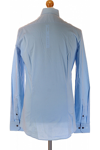 OLYMP Bavlněná pánská košile modrá elegantní slim fit dlouhý rukáv Velikost 40 | OLYMP | obrázek 3