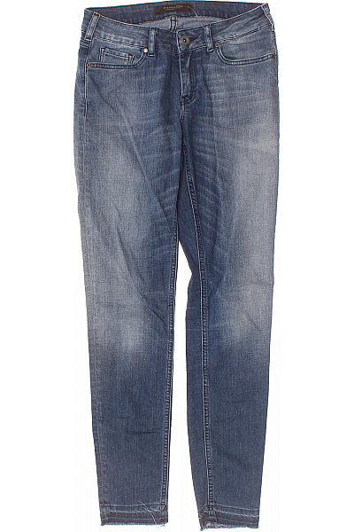 Scotch & Soda Dámské Bavlněné Modré Džíny úzké Seprané Zkrácené Roztřepené Vel. 26/32