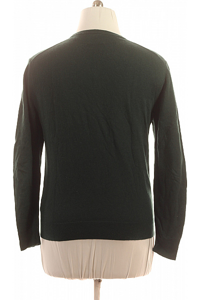 GANT Pánský vlněný tmavě zelený pulovr basic s výstřihem do V Vel. l | GANT | obrázek 3