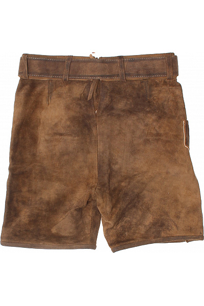 Dětské Kožené Kraťasy Hnědé Tradiční Vyšívané Spona Velikost 140 cm | Unimoda | obrázek 2