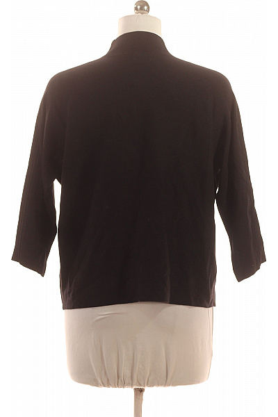 COMMA Dámský černý viskózový pulovr žebrovaný crop elegantní rolákový Velikost 42 | COMMA | obrázek 2