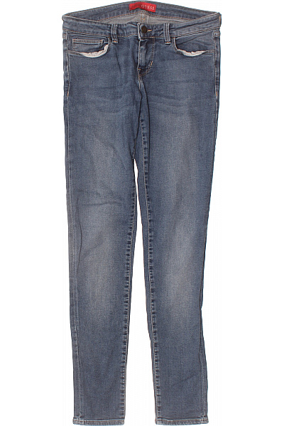 Guess Dámské Bavlněné Modré Strečové Skinny Džíny Seprané Vel. 26