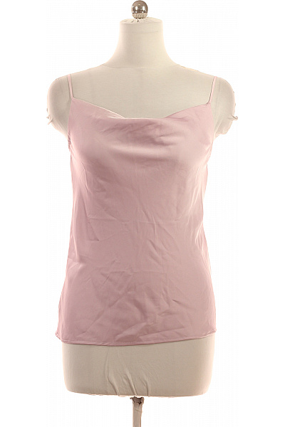 VILA Dámská Růžová Saténová Halenka Špagetová Ramínka Elegantní Společenská Vel. 38 | VILA | obrázek 2