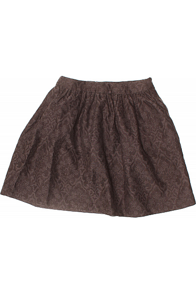 ZARA Dámská Hnědá Polyesterová Vzorovaná áčková Krátká Sukně řasená Vel. XS