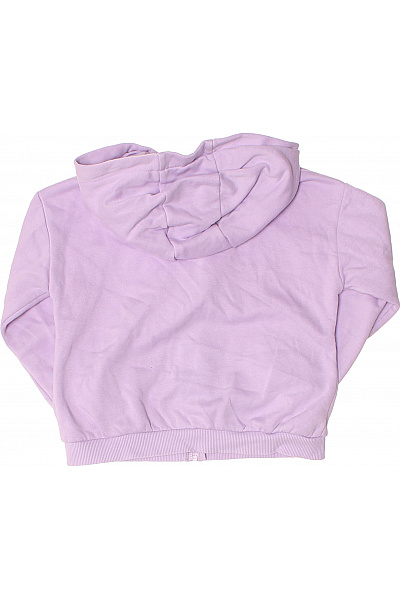 Canda Dívčí fialová mikina na zip s kapucí srdce Vel. 116 | Canda | obrázek 2