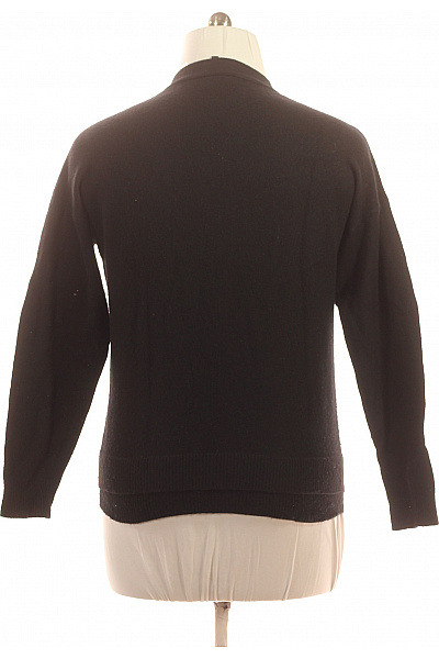 VERSACE Pánský černý vlněný kardigan propínací s výstřihem do V žebrovaný Velikost l | VERSACE | obrázek 2