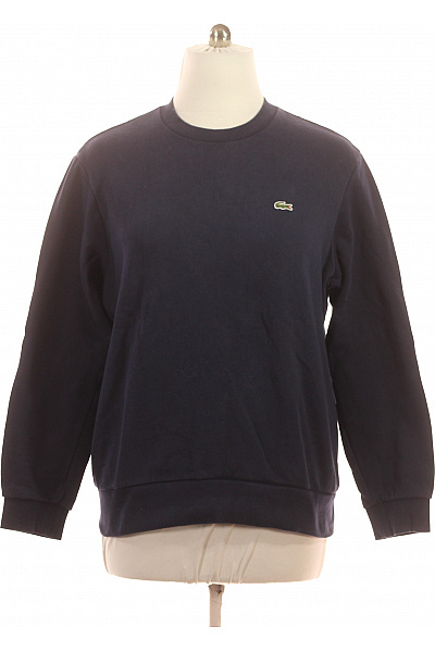 LACOSTE Pánská Tmavě Modrá Mikina Bez Kapuce S Logem Vel. Xxl