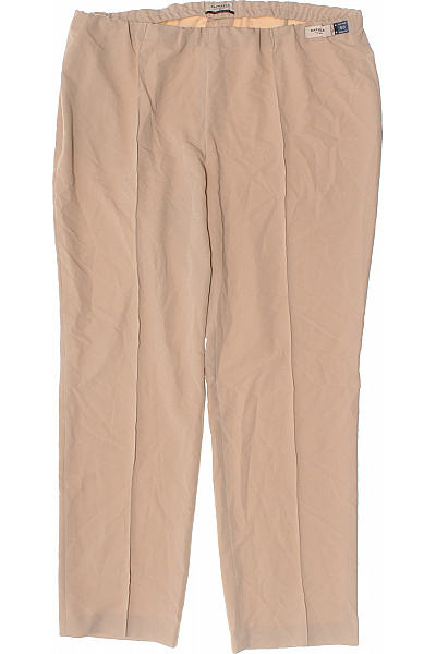 BRAX Dámské béžové volné rovné kalhoty s gumou v pase elegantní Velikost 50 | BRAX | obrázek 2