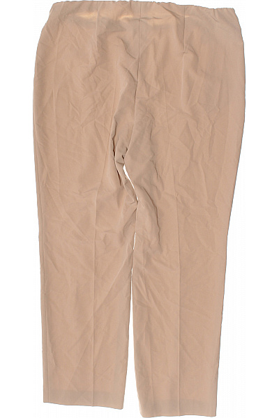 BRAX Dámské béžové volné rovné kalhoty s gumou v pase elegantní Velikost 50 | BRAX | obrázek 3