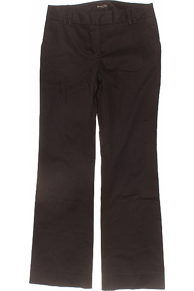 Massimo Dutti Dámské Bavlněné Hnědé široké Elegantní Dlouhé Kalhoty Velikost 26/36