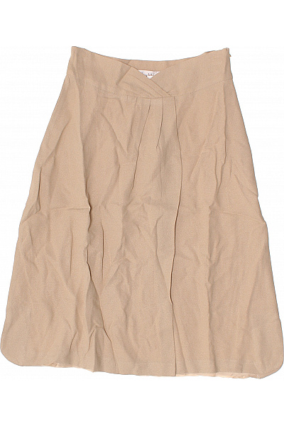 Max Mara Dámská béžová acetátová midi sukně elegantní volná áčková řasená Vel. 38 | Max Mara | obrázek 2
