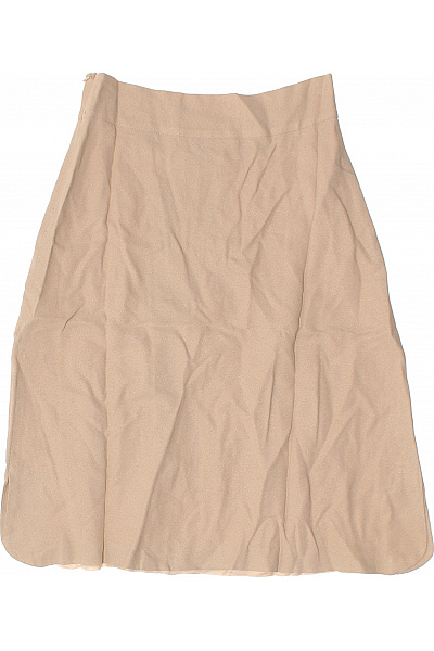 Max Mara Dámská béžová acetátová midi sukně elegantní volná áčková řasená Vel. 38 | Max Mara | obrázek 3