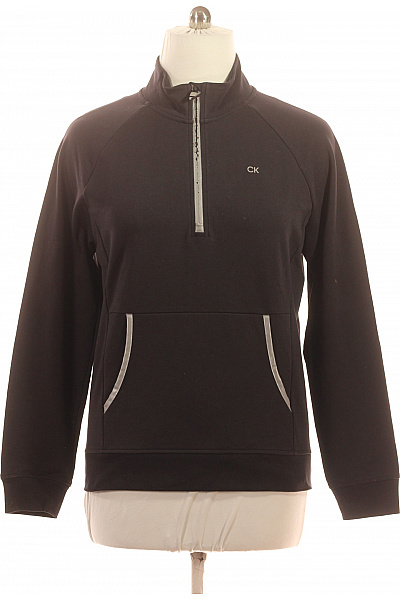 Calvin Klein Pánská černá Sportovní Mikina Se Stojáčkem A Klokaní Kapsou Vel. L