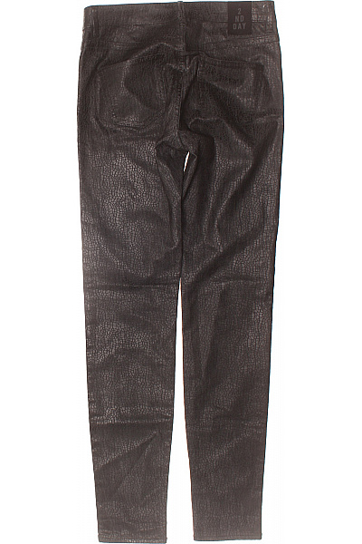 Skiny Dámské bavlněné skinny džíny černé lesklé texturované rockové Velikost S | Skiny | obrázek 3