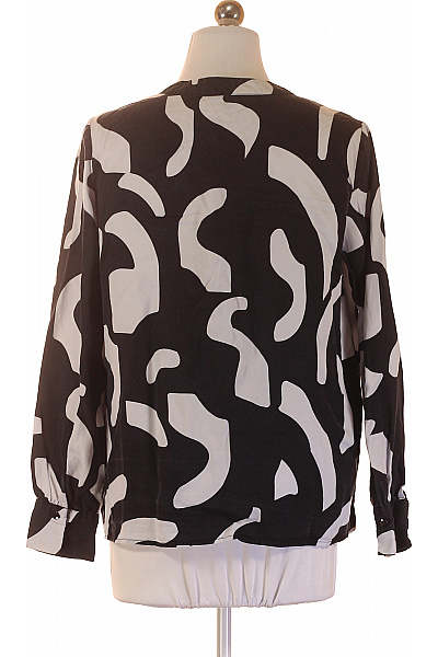 COMMA Dámská košile s dlouhým rukávem vzorovaná černobílá Velikost 36 | COMMA | obrázek 3