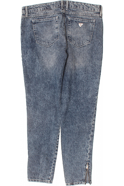 Guess Dámské bavlněné modré džíny boyfriend se zipy seprané s dírami Velikost 30 | Guess | obrázek 2