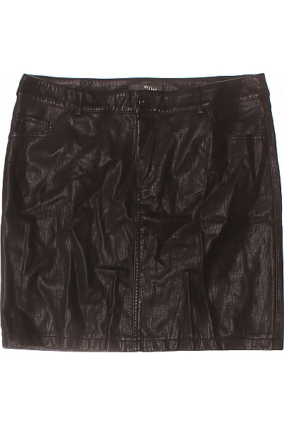 my own Dámská koženková mini sukně černá rovná sexy s kapsami Vel. 42 | my own | obrázek 2