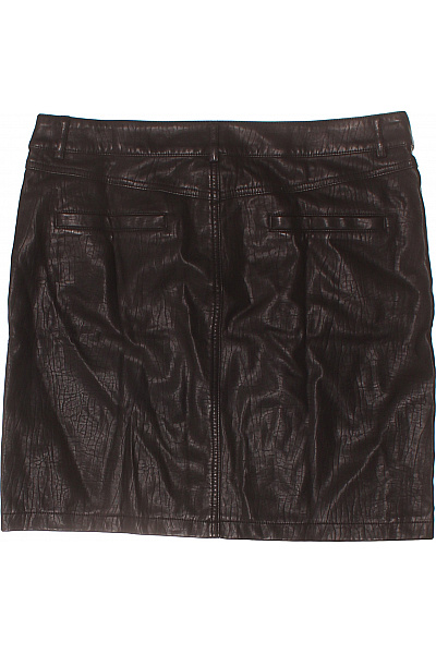 my own Dámská koženková mini sukně černá rovná sexy s kapsami Vel. 42 | my own | obrázek 3