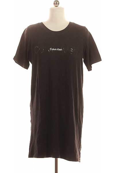 Calvin Klein Dámské černé Bavlněné Tričko S Krátkým Rukávem A Logem Vel. S