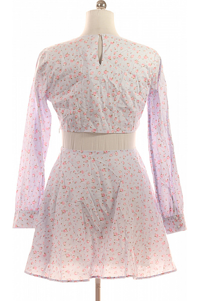 Dámské mini šaty s dlouhým rukávem květované s výřezy Velikost M | Unimoda | obrázek 2