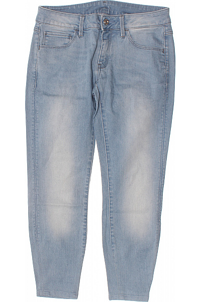 G-Star Dámské Modré Strečové Džíny úzké Seprané Velikost 28