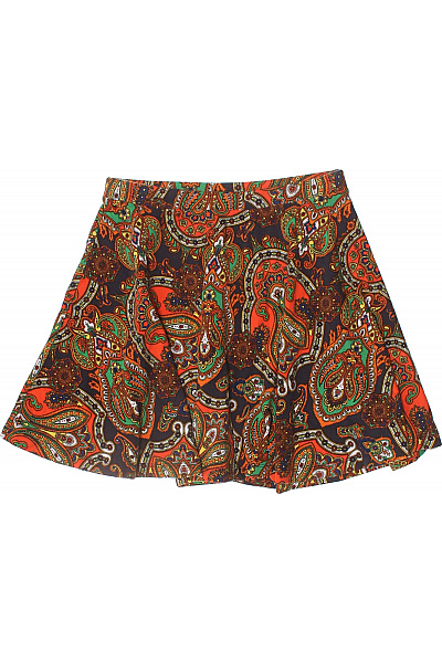 asos Dámská krátká áčková sukně vzorovaná paisley oranžová podzimní Vel. 38 | asos | obrázek 2