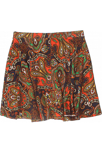 asos Dámská krátká áčková sukně vzorovaná paisley oranžová podzimní Vel. 38 | asos | obrázek 3