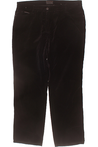 BRAX Dámské černé sametové rovné volnočasové kalhoty s kapsami Vel. 44 | BRAX | obrázek 2